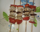 Foto del paso 4 de la receta: Brochetas de lomo en salsa de queso