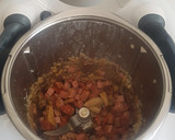 Foto del paso 5 de la receta: Espaguetis con setas, jamón y salsa de tomate. Thermomix