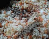 Foto del paso 5 de la receta: Omurice🤔 a mi manera🌰🥕🍳🍚🥓..!