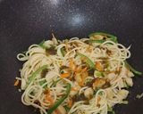 A picture of step 4 of Spaghetti with sausages.