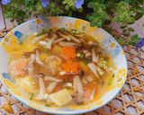 Hình bước làm 2 của món Canh gà nấu súp nấm