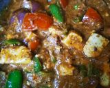 A picture of step 6 of Kadhai paneer.
