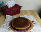 Foto langkah ke 4 dari resep Ube Ungu Burnt Cheesecake.