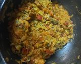 A picture of step 2 of Cabbage masala.