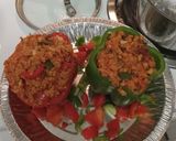 A picture of step 9 of Thanksgiving Stuffed Peppers.