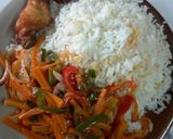 A picture of step 3 of White rice and veggies.