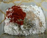 A picture of step 3 of KFC style chicken tenders.