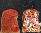 A picture of step 3 of Cabbage sandwich.