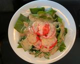 Hình bước làm 1 của món Salad rau bông tuyết cà chua