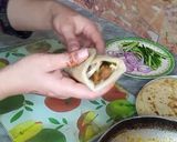 A picture of step 6 of Beef Paratha Rolls ❤🌯🥒🥬🧅.