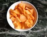 A picture of step 1 of Mango banana smoothie.