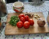 A picture of step 2 of Dhaba style spicy Rajma Beans Masala curry.