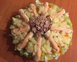 Foto del paso 4 de la receta: Ensalada de atún, ananá, aceitunas negras, palmitos y rabanitos