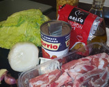 Foto del paso 1 de la receta: Estofado portugués de costillas y repollo