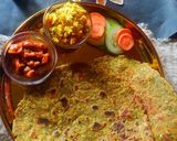 A picture of step 7 of Yam Paratha.