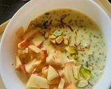 A picture of step 4 of Kesar pista overnight oats bowl.