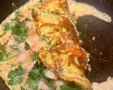 Une image de l'étape 3 de Omelette, crevettes, Emmental.