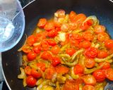 Édesköményes-szardíniás shakshuka főtt rizzsel recept fázis 3 fotója