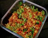A picture of step 3 of Banana flower with small cowpeas Curry.