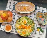 Hình bước làm 2 của món Salad trứng trộn sốt mè rang