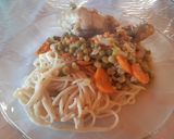 Foto del paso 2 de la receta: Spaghetti c/manteca y Salsa de Verduras c/Pollo