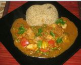 A picture of step 7 of Coconut fish curry.