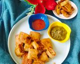 A picture of step 6 of Leftover Roti Bhakarwadi (Crunchy Fried Roti Bites).