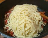 Pas rețetă Spaghette cu șuncă și legume 3 fotografie