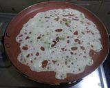 A picture of step 6 of Falahari dosa (Navratri special).