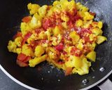 A picture of step 2 of Jowar bhakri with Cauliflower Sabji.