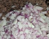 A picture of step 3 of Beef Qeema Samosa.