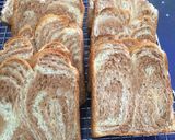 Foto langkah ke 9 dari resep Roti Tawar Marbel Coklat (sponge dough method) *M27.