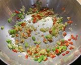 A picture of step 3 of Thai stir fried rice.