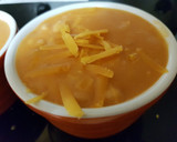 A picture of step 4 of Cheesey Beans.
