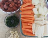 Bableves kolbásszal recept fázis 2 fotója