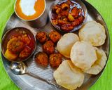 A picture of step 7 of Authentic Gujarati Thali.