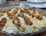 A picture of step 6 of Chicken hot shots with Arabian rice.