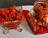 A picture of step 4 of Mango pickle.