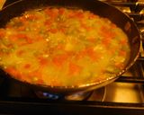 A picture of step 4 of Vegetable Medley. Kerala style coconut masala curry.