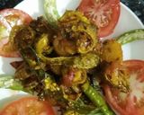 A picture of step 10 of Chatpate karela masaledaar.