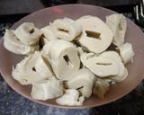 A picture of step 1 of Soya chaap korma.