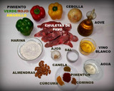 Foto del paso 1 de la receta: Chuletas de pavo tricolor