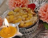 A picture of step 9 of Bhagar Pineapple Kesari.