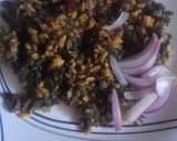 A picture of step 4 of My mother's spinach with lentil.