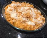 Une image de l'étape 4 de Blancs de poulet et pennes à la tomate.