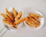 Hình bước làm 1 của món Vây cá hồi chiên giòn