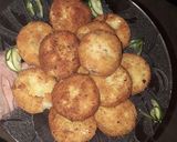 A picture of step 4 of Chicken vegi kabab.