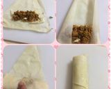 A picture of step 2 of BBQ Boti Roll (How to Fold a Roll in perfectly).