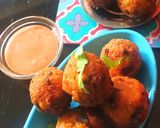 A picture of step 6 of Poha cheesy balls.