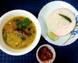 A picture of step 3 of Bengali Style Masoor Dal.